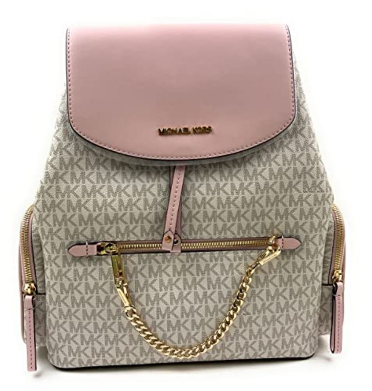 Michael Kors Jet Set Travel Large Chain Shoulder Tote Powder Blush