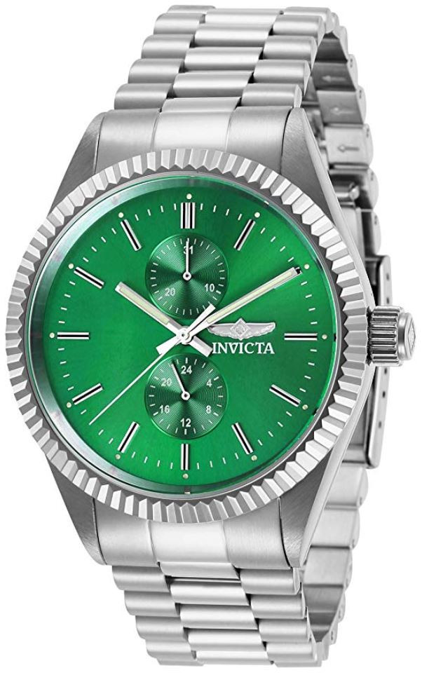 invicta green dial watch