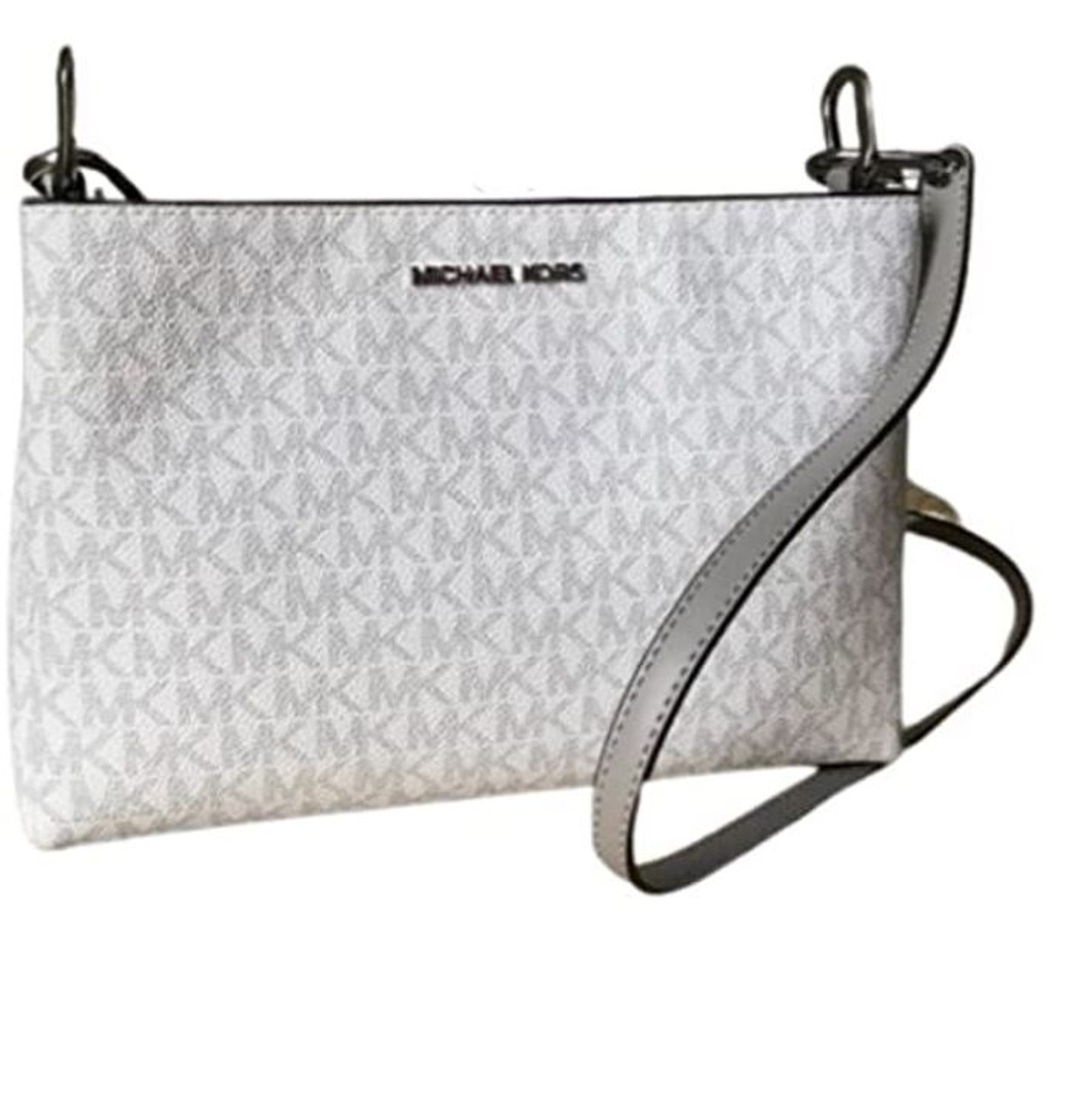 Michael Kors Trisha Leather Medium Triple Compartment Crossbody Bag