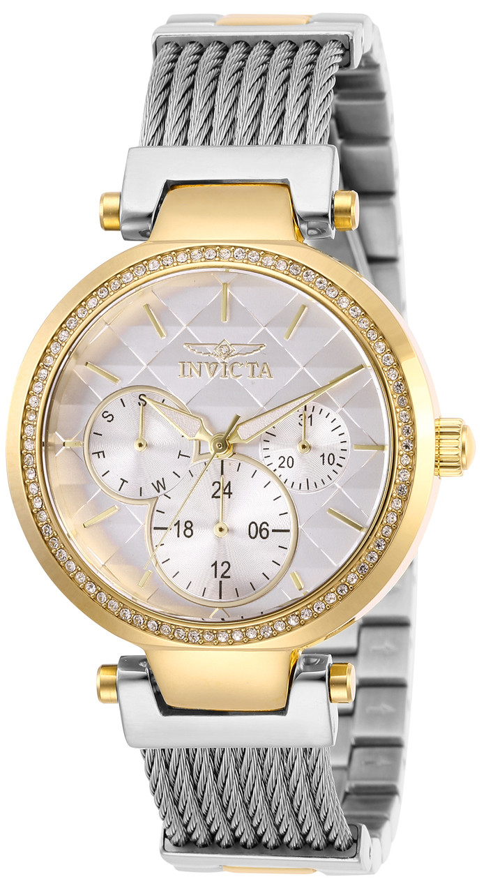 Invicta Women\'s Silver and Gold Dial Watch Vintage Ladies Invicta Jubilee Watch Quartz Gold Silver Date  main image 4