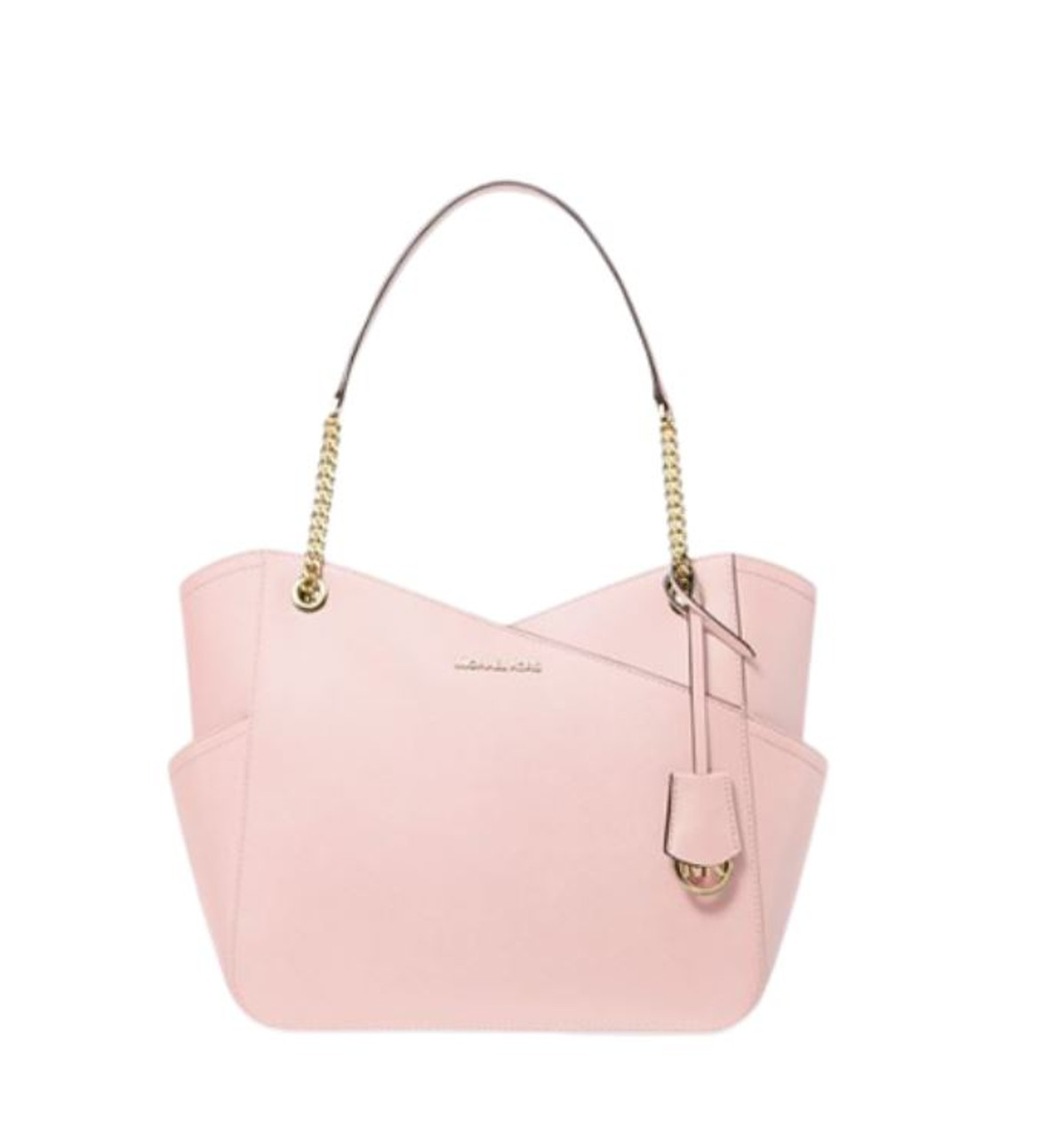 Michael Kors Bags | Michael Kors Large Chain Shoulder Bag Tote Pink | Color: Gold/Pink | Size: Large | Ibstyles's Closet