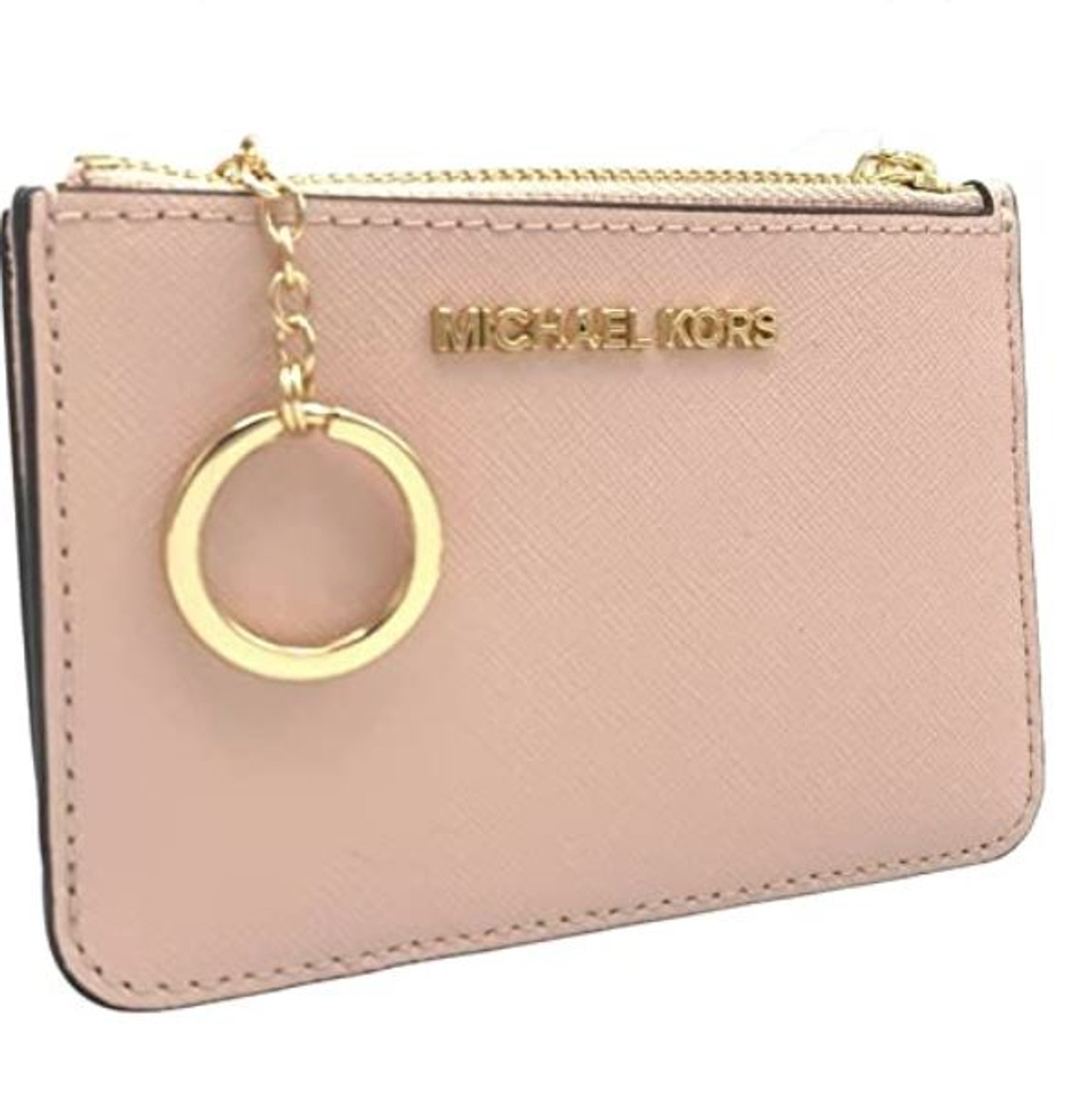 Michael Kors, Bags, Jet Set Travel Extrasmall Saffiano Leather Topzip  Tote Bag Powder Blush