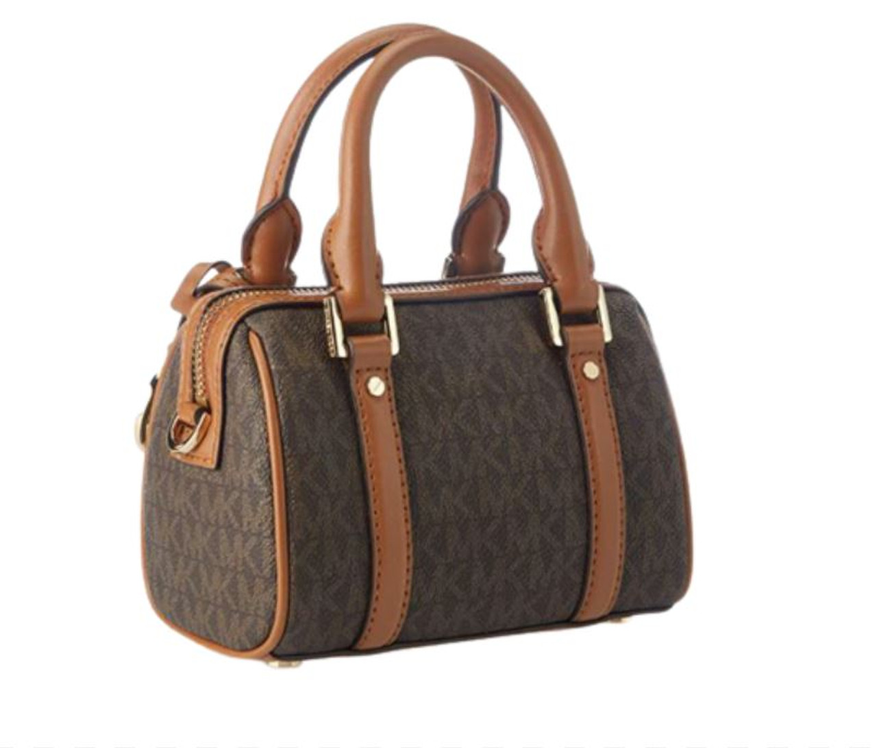 Michael Kors Bedford Legacy Extra-Small Vanilla/Acorn Duffel Crossbody Bag