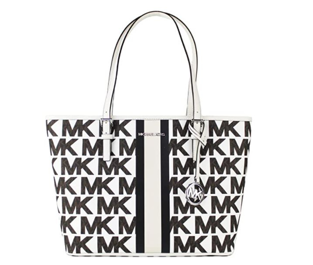 Buy Michael Kors Jet Set Travel Medium Black Tote Bag For Women At
