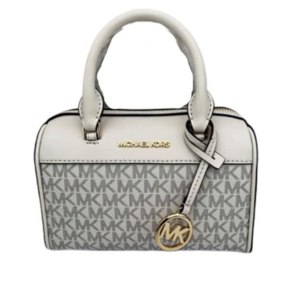 Michael Kors Extra Duffle Travel - Canvas Cross Body Bag Cream Multi) 35S2GTFC0B-289 - AllGlitters