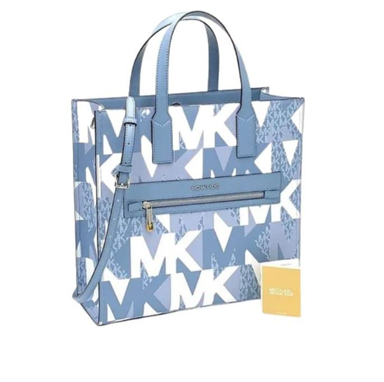 Michael Kors Kenly Large Tote Satchel (Chambray Multi) 35H1SY9T3T