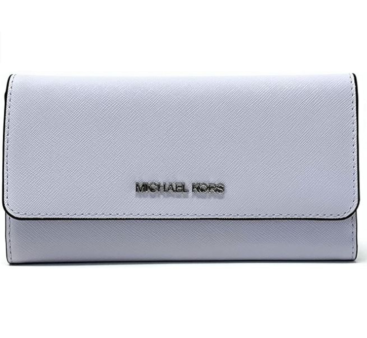 Michael Kors Women's Jet Set Travel Large Trifold Wallet In (lavender Mist)  35S8STVF7L-Lvndr - AllGlitters