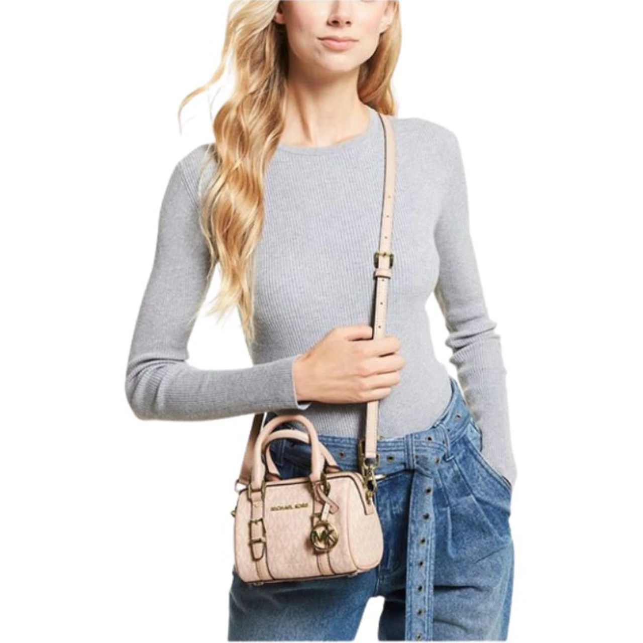Michael Kors Bedford Legacy Extra Small Logo Duffle Crossbody Bag 