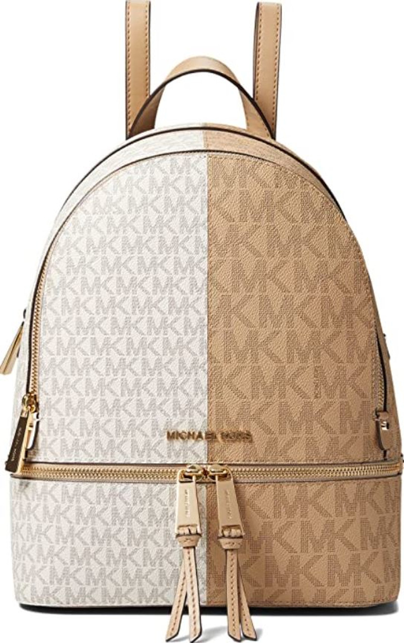 Michael Kors Rhea Zip Medium Backpack Vanilla Multi One Size 30S2GEZB8B-170  - AllGlitters
