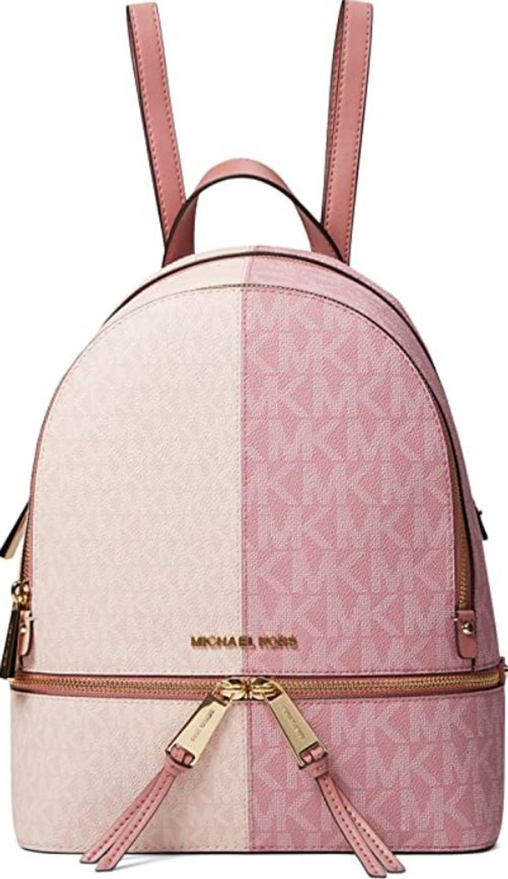Michael Kors Rhea Zip Medium Backpack Smokey Rose Multi 2 One Size  30S2GEZB8B-990 - AllGlitters