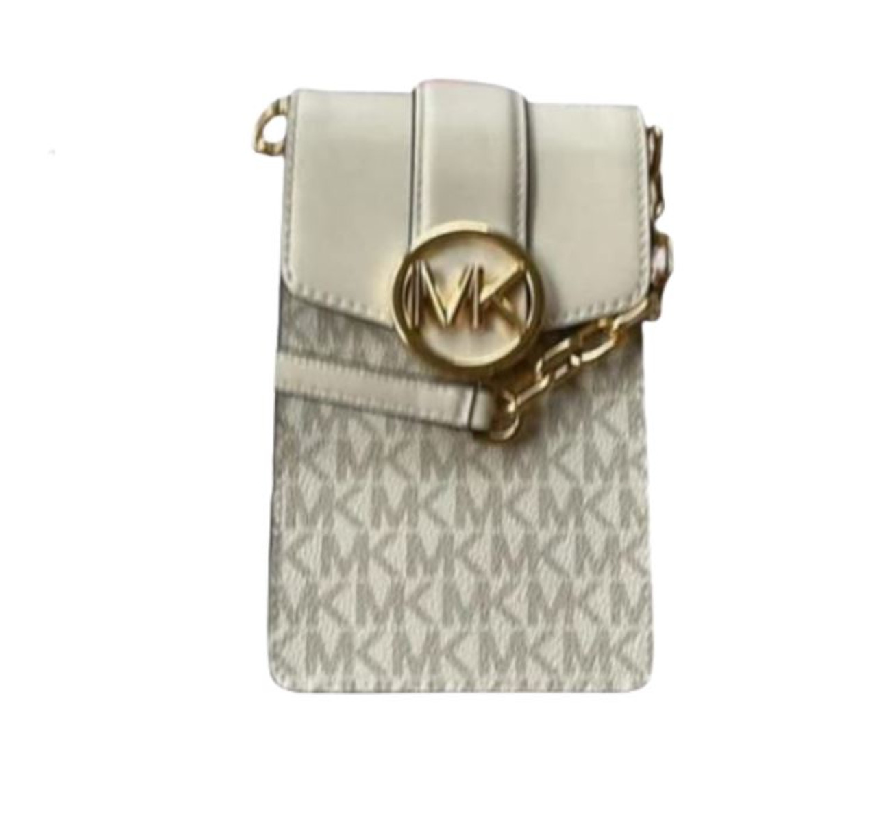 Michael Kors Carmen Small Logo Smartphone Crossbody Bag Blush Signature - Michael Kors Bag