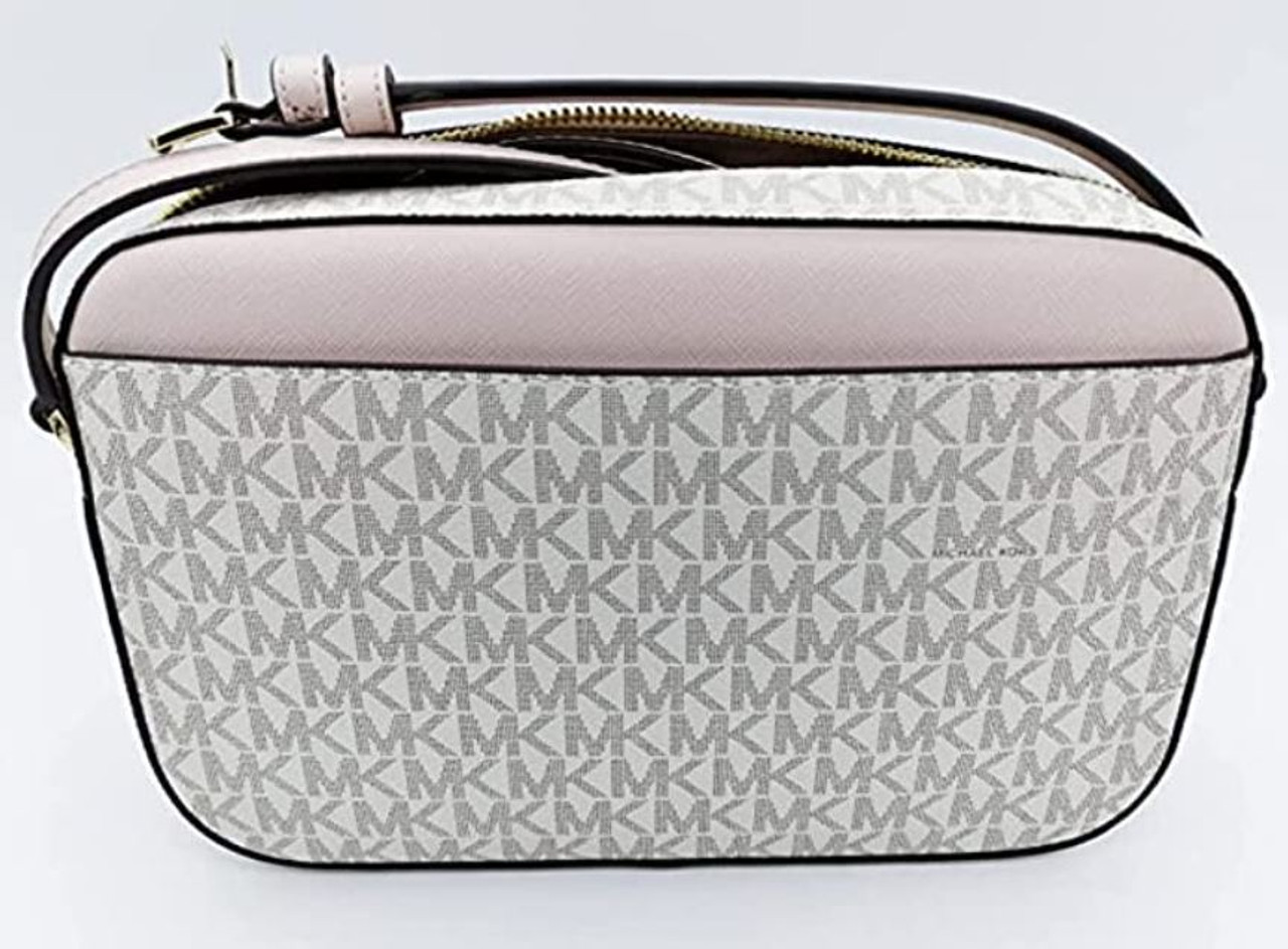 Michael Kors Jet Set East West Chain Crossbody Vanilla MK Powder Blush Pink  