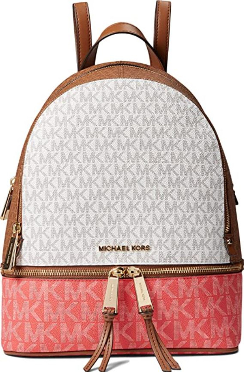 Michael Kors Rhea Zip Medium Backpack, Black/Gold 