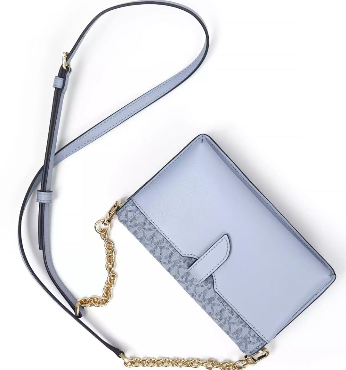 Michael Kors Jet Set Charm Small Phone Crossbody Multi One Size (PALE BLUE)  …32H1GT9C5V-487 - AllGlitters