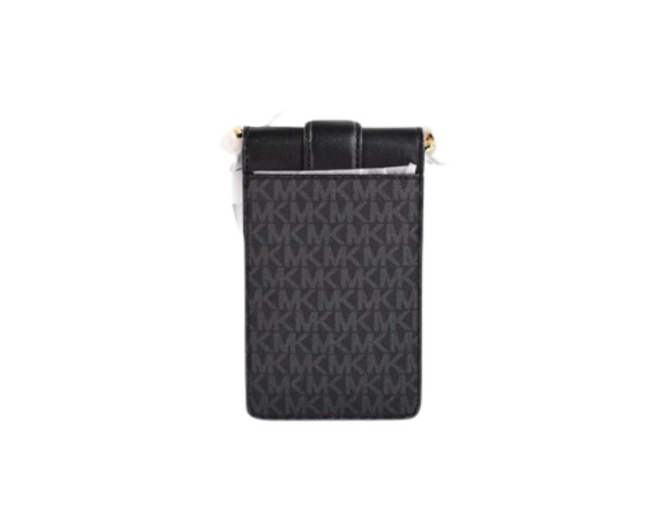 MICHAEL KORS 35S2GNMC5B Carmen Small Logo Smartphone Crossbody Bag Black