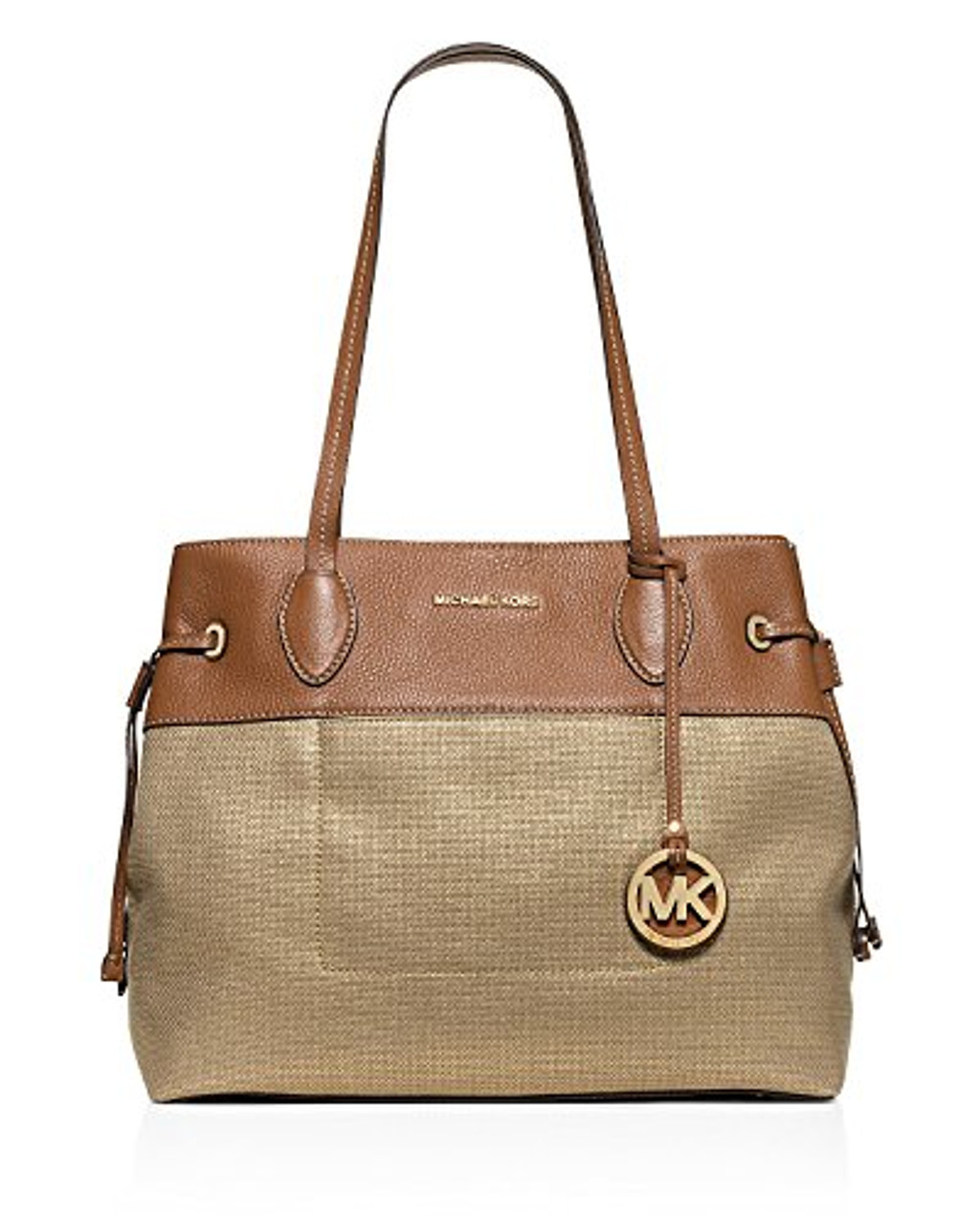 MICHAEL Michael Kors Marina North South Large Drawstring Tote (Gold)  30H5GMAT6C-710