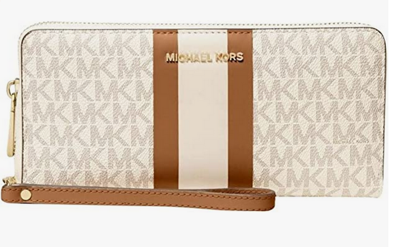 Michael Kors Jet Set Vanilla Continental Wristlet Wallet