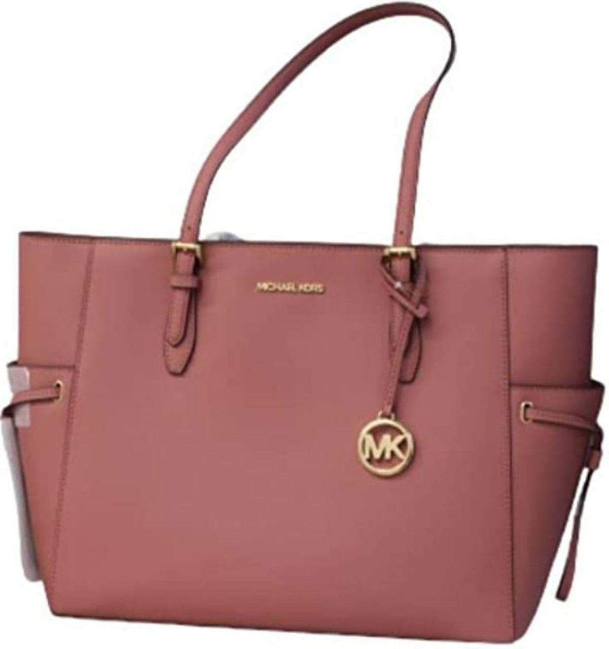 Michael Kors 'jet Set Travel' Saffiano Leather Top Zip Tote in Red
