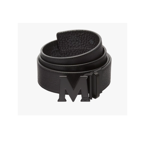 MCM Claus Reversible Belt - Black, Matte Black Buckle  display picture 1