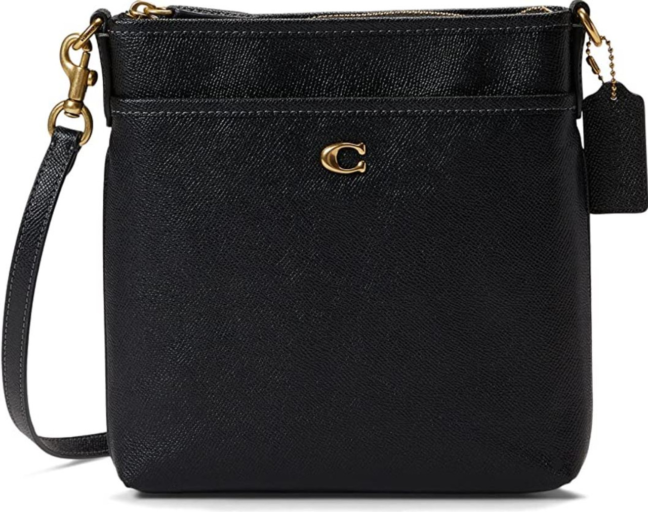 COACH Cross Grain Leather Kitt Black One Size CC526-B4/BK - AllGlitters