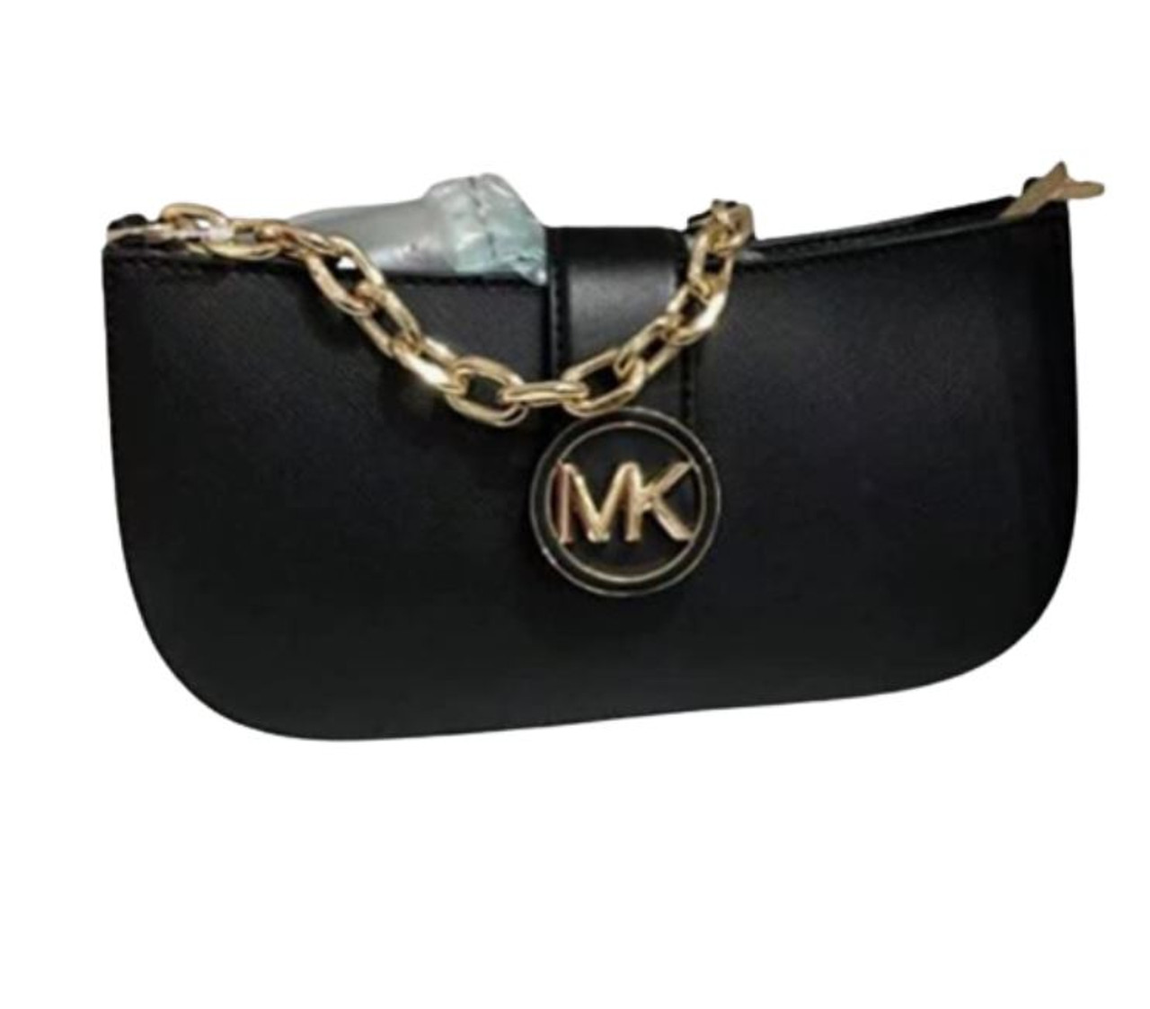 Michael Kors Carmen XS Leather Pouchette Shoulder Bag (Black