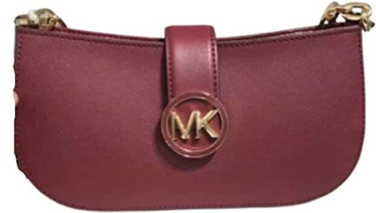 Michael Kors Carmen Leather Pouchette Shoulder Bag