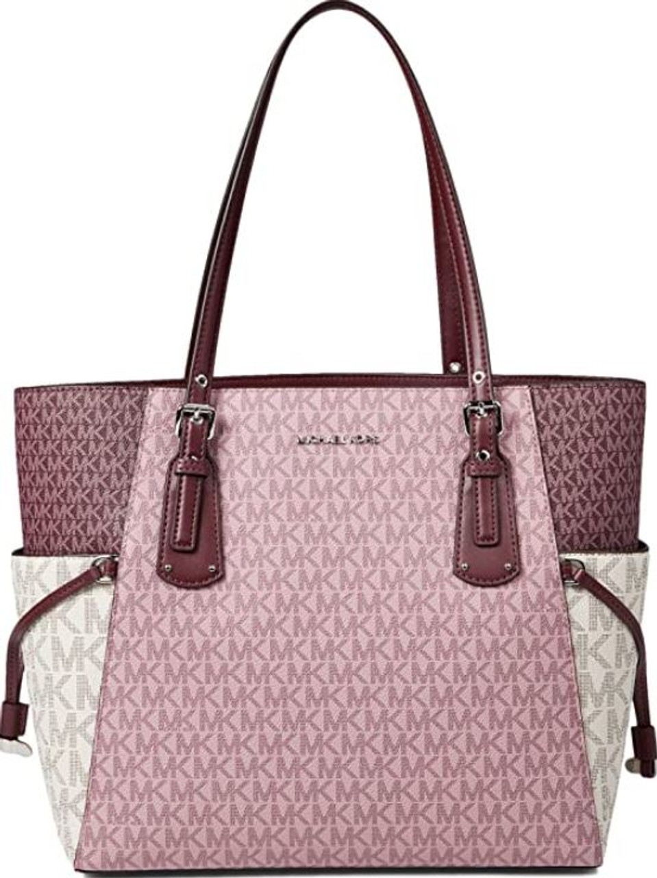 MICHAEL KORS: Michael bag in monogram canvas - Pink  Michael Kors tote bags  30S0GV6T4V online at