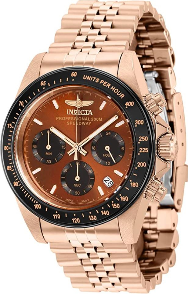 Invicta Men's 36736 Speedway Quartz Chronograph Brown, Black Dial