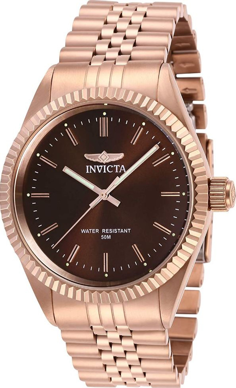Invicta Men's Specialty 29393 Quartz 3 Hand Brown Dial Watch