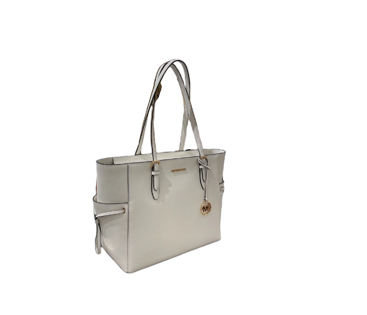 Michael Michael Kors Jet Set Large Saffiano Leather Tote In Optic White