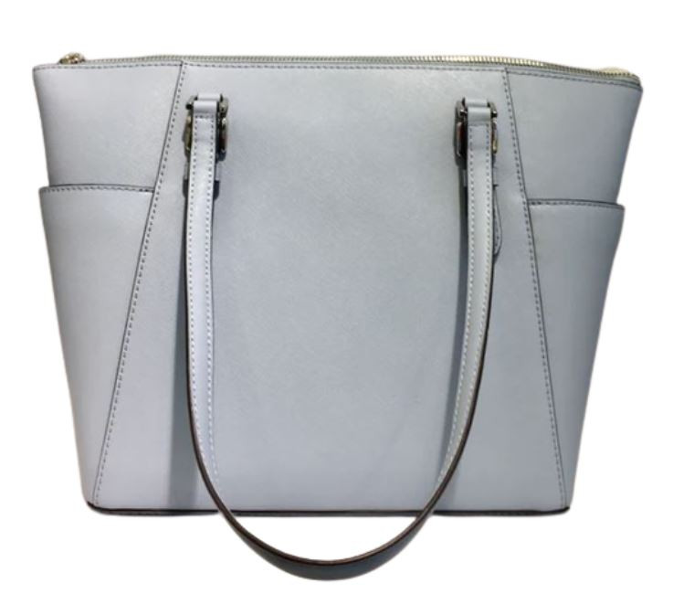 Michael Kors Womens Charlotte Large Top Zip Tote 35F0SCFT3L-406 (Navy/Silver Hardware)