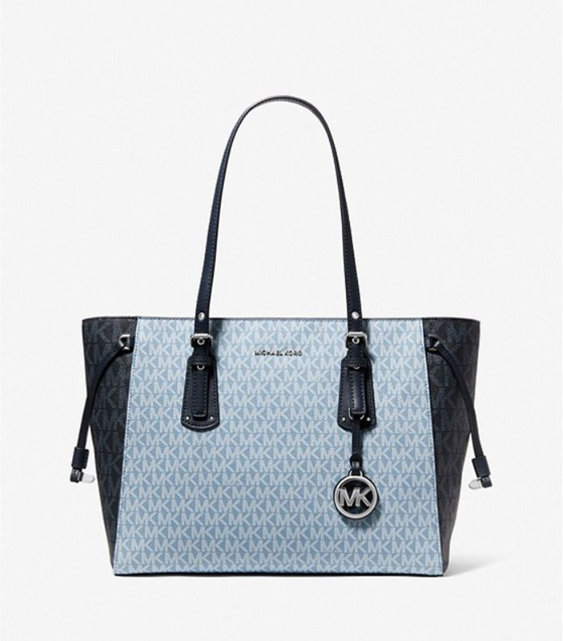 michael kors voyager medium crossgrain leather tote bag