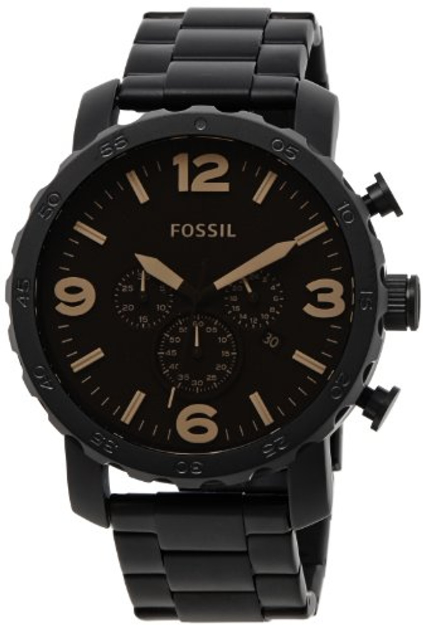 Fossil Men\'s JR1356 Nate Analog Display Analog Quartz Black Watch [Watch]  Fossil