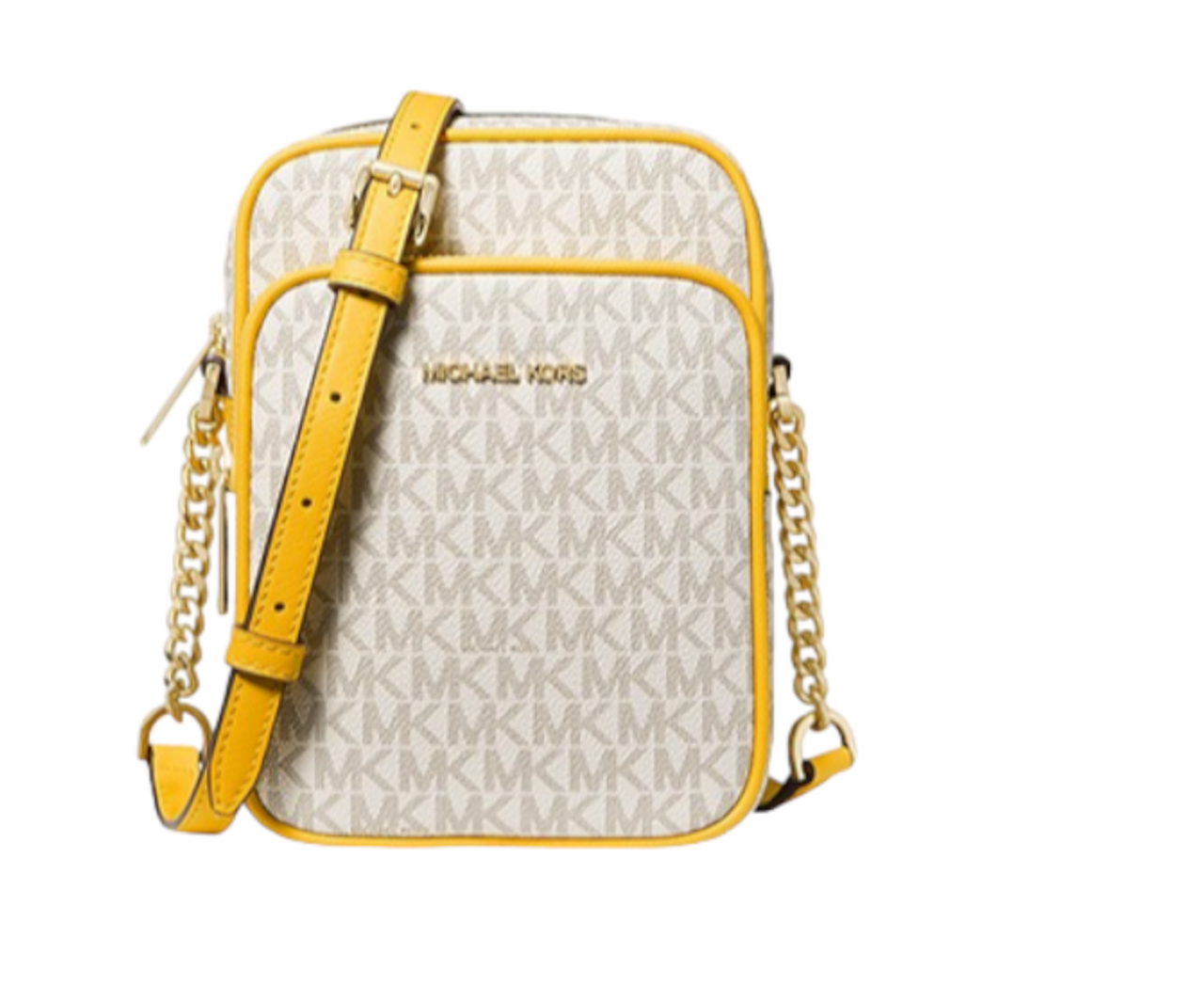 Michael Kors, Bags, Michael Kors Jet Set Travel Medium Logo Crossbody Bag  In Vanilla