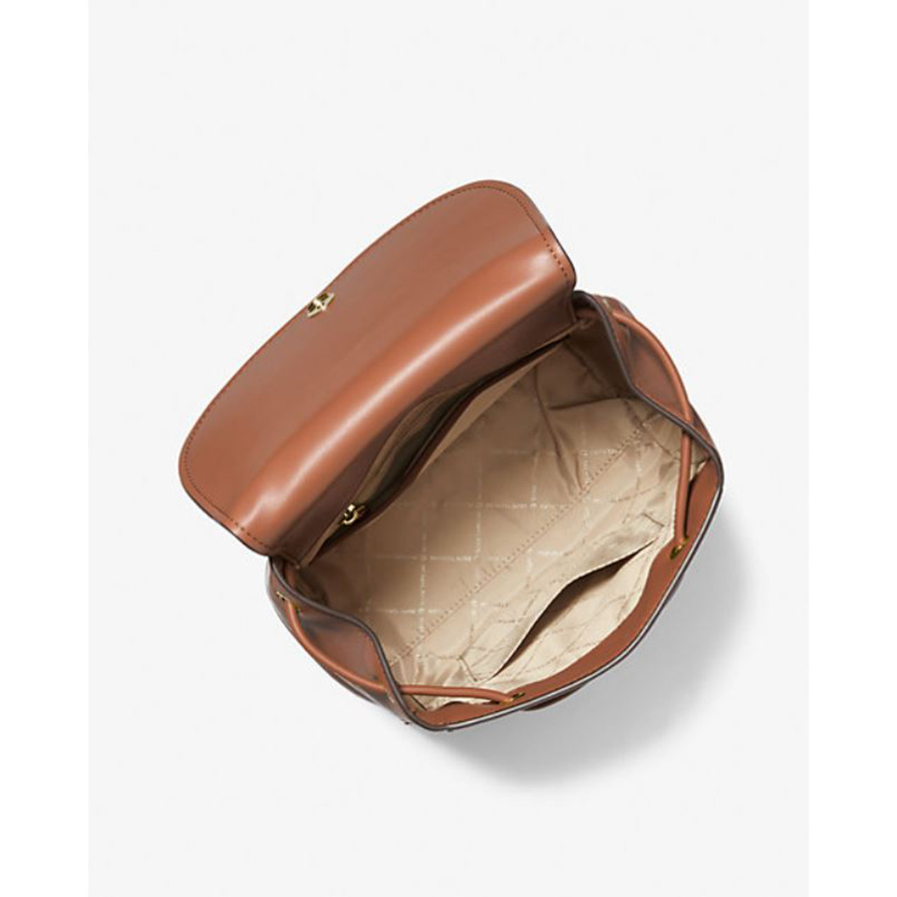 Michael Kors Medium Logo Phoebe Backpack Brown Michael Kors Phoebe Medium Flap Drawstring | Mercari main image 4