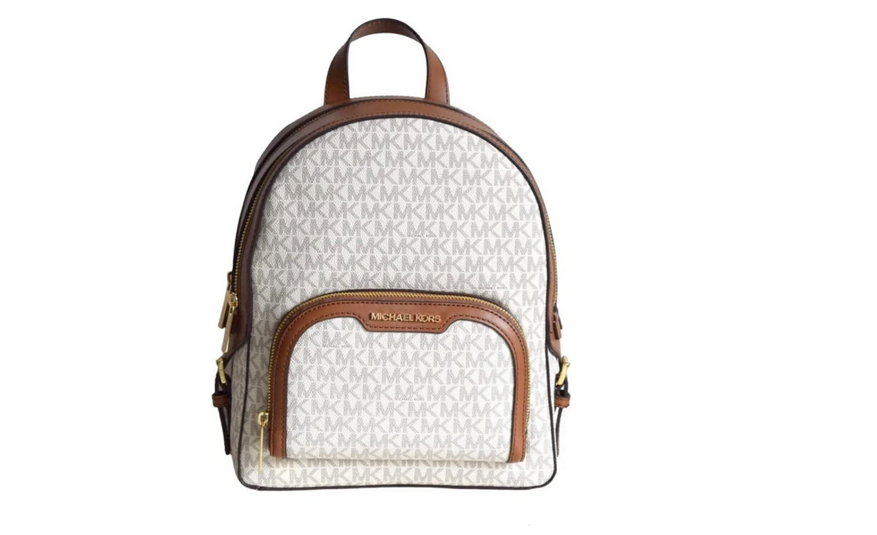 Michael Kors Abbey Jaycee Medium Backpack Vanilla Multi MK