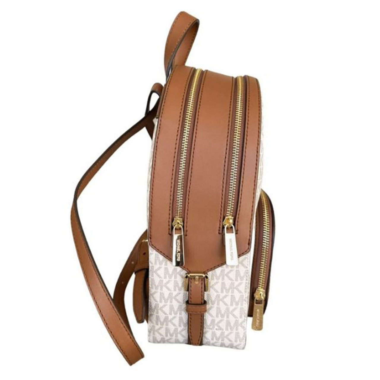 Michael Kors Abbey Jaycee Medium Backpack Vanilla Multi MK