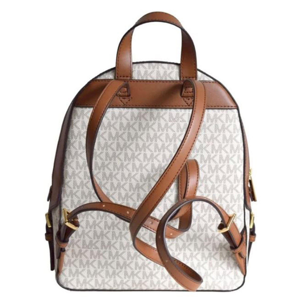 Michael Kors Abbey Jaycee Medium Backpack Vanilla Multi MK