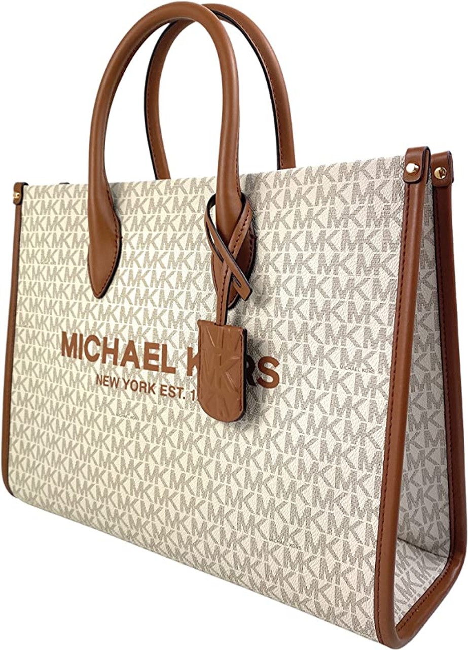 Michael Kors Mirella Medium EW Tote Bag Vanilla MK Signature
