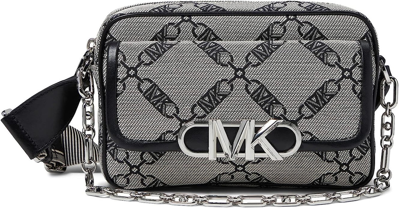 Michael Kors Parker Medium Chain Swag Camera Crossbody Bag - Natural/Luggage