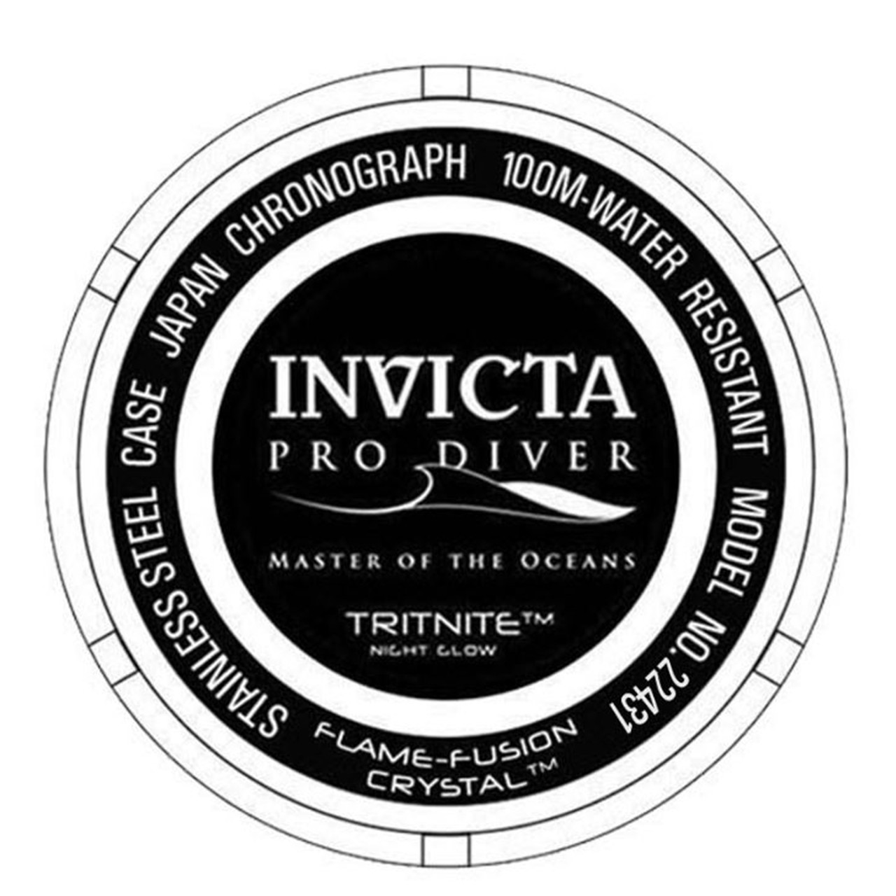 Invicta Men's 22431 Pro Diver Quartz Chronograph Blue Dial Watch