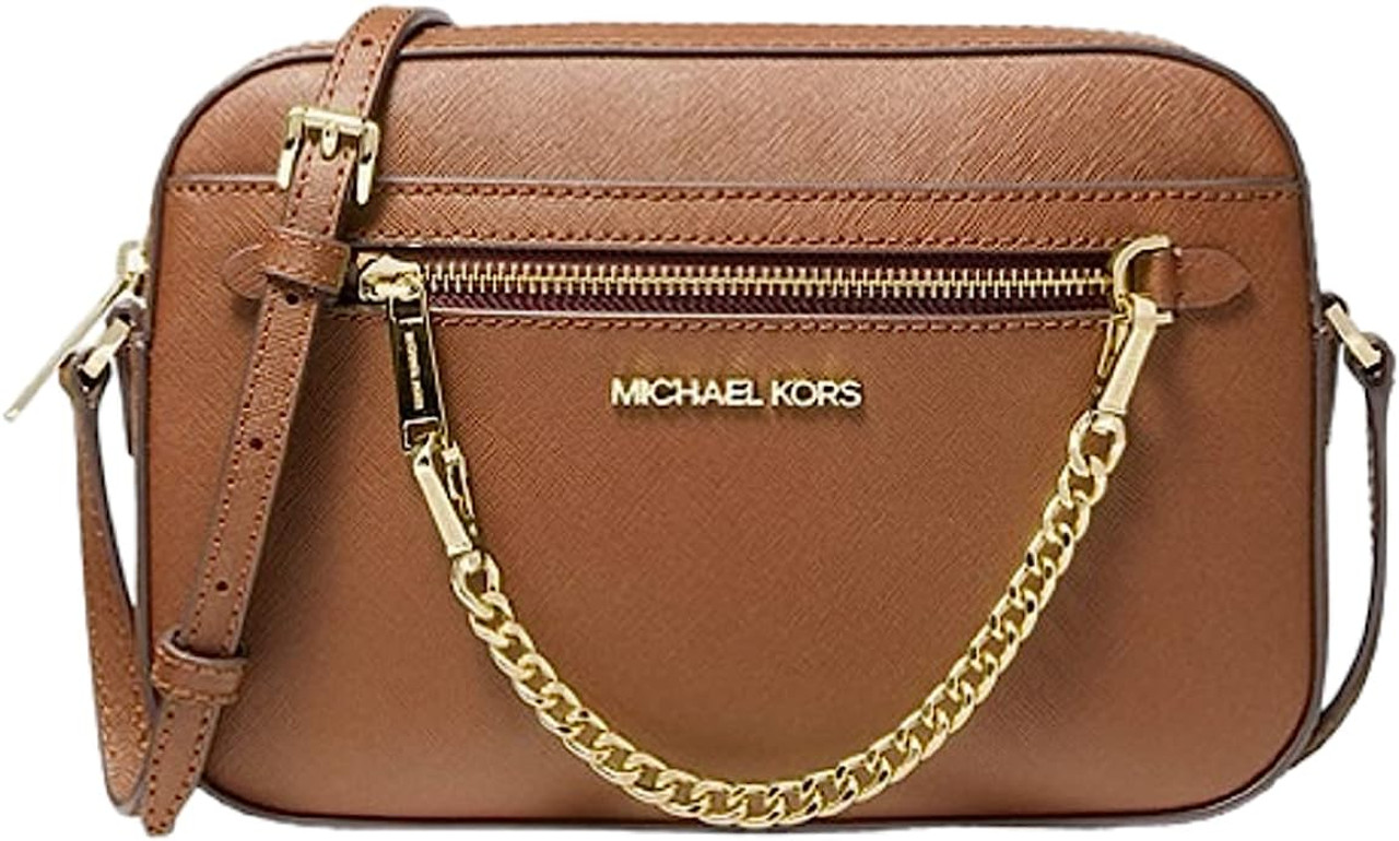 Michael Kors Jet Set Brown Leather Crossbody bag 32S4GTVC3L-230