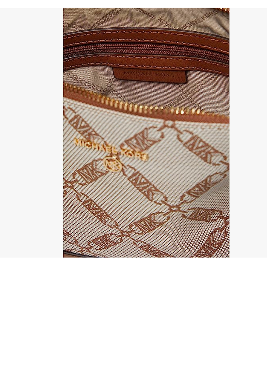 Michael Kors Jet Set Charm Large Dome Crossbody with Web Strap Natural/Luggage  One Size 32S3GT9C3J-969 - AllGlitters