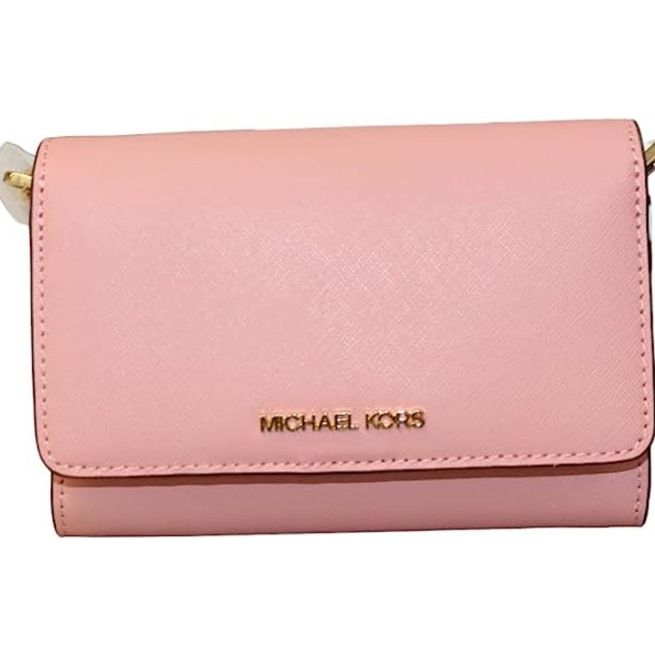 Michael Kors Jet Set Large Leather Crossbody Bag (Primrose) 