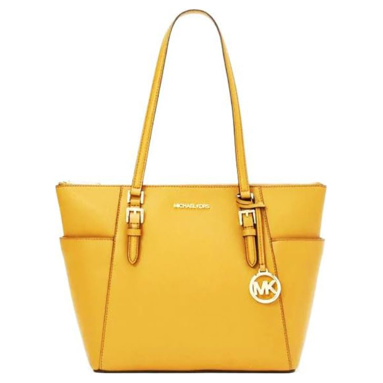 Michael Kors Charlotte Large Top Zip Tote 35T0GCFT7L-Tea - AllGlitters