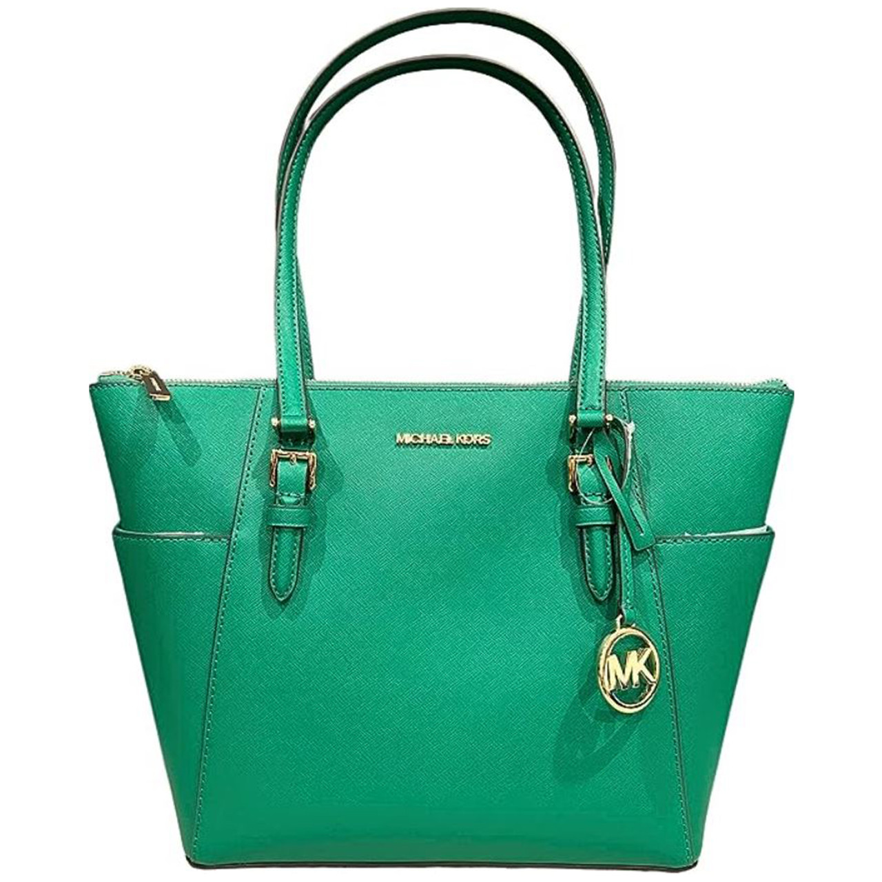 Michael Kors Charlotte Large Leather Top-Zip Tote