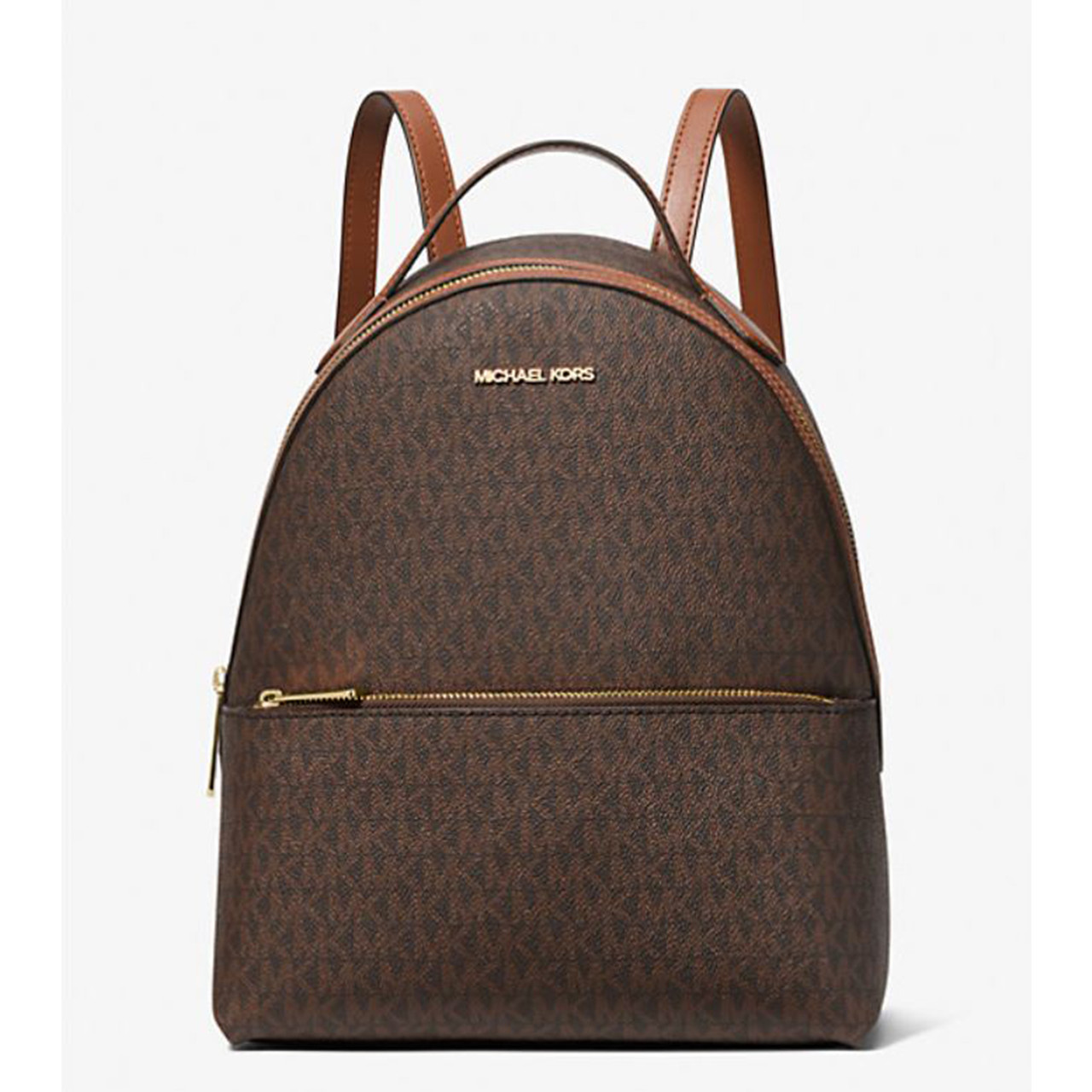 Michael Kors Sheila Medium Logo Backpack Brown 35F3G6HB6B 200 AllGlitters