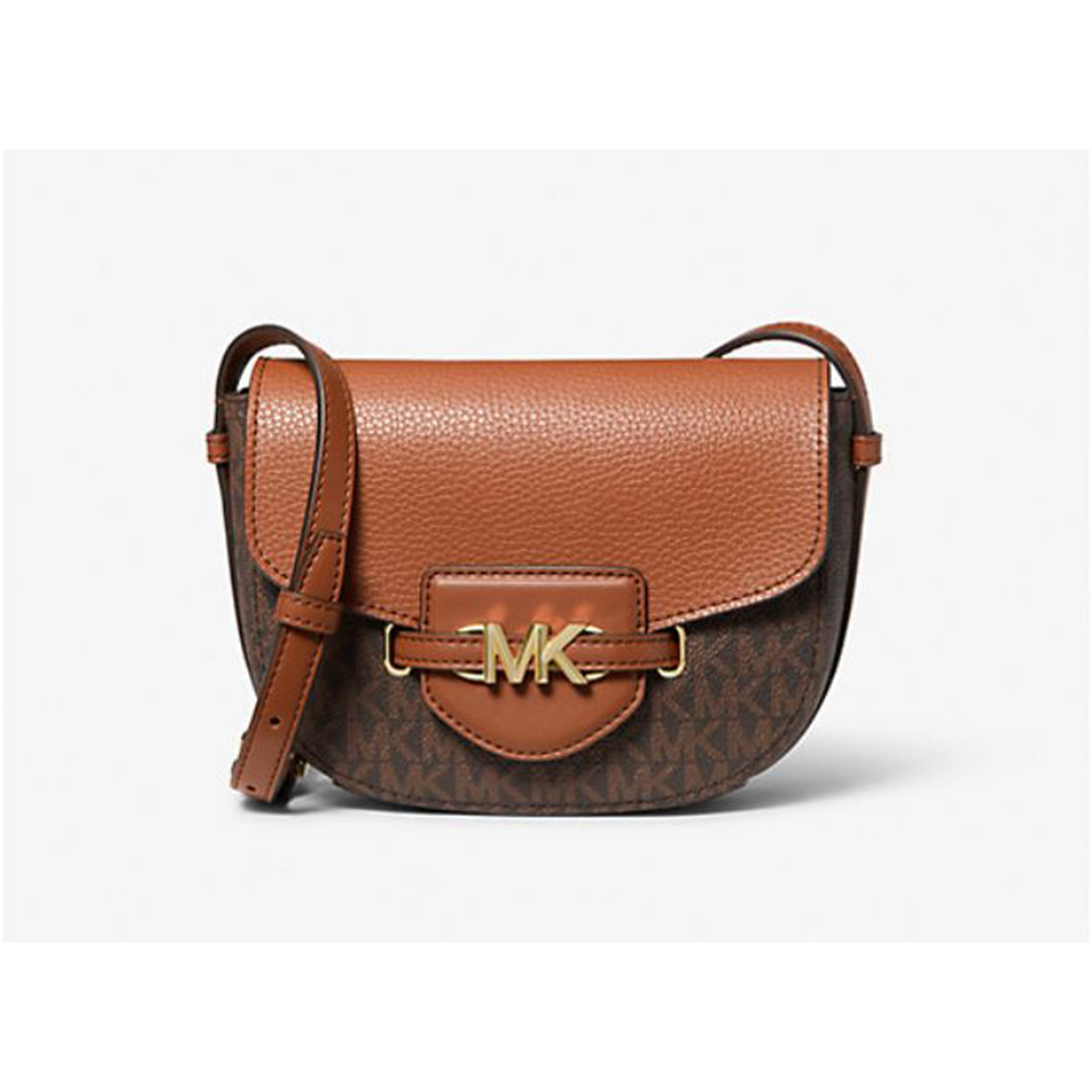 Michael Kors Reed Small Logo and Leather Crossbody Bag (Brown)  35F3G6RC1B-847 - AllGlitters