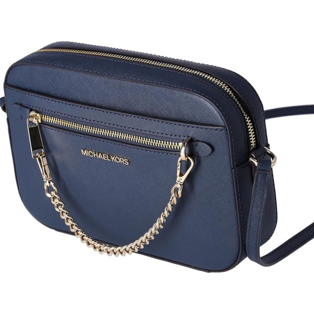 MICHAEL KORS   ショルダー　バック Michael Kors Jet Set Large East West Zip Chain Crossbody Bag Navy