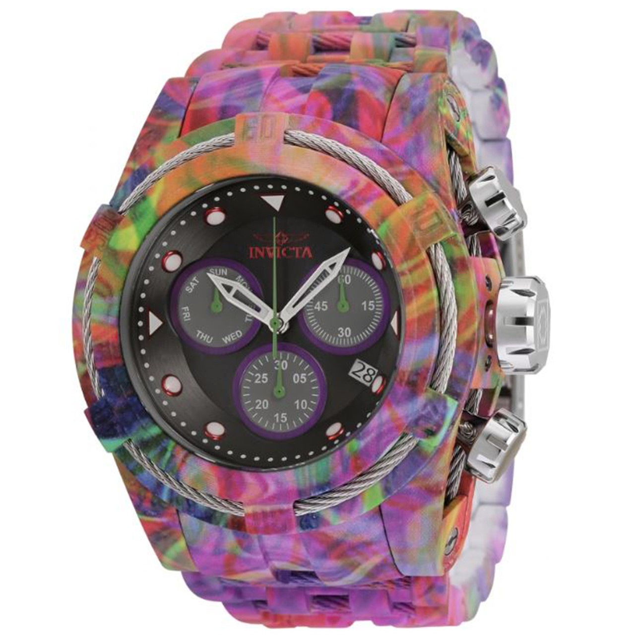 Invicta Men's 35389 Bolt Quartz Chronograph Black, Grey, Purple